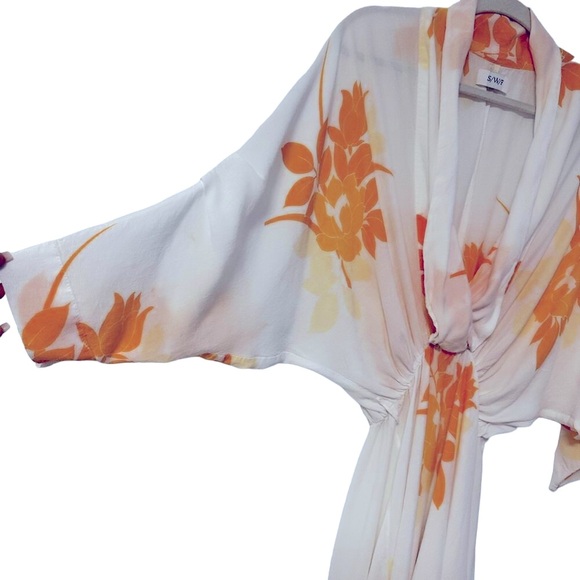 S/W/F dress short floral print summer beach SZ S PARTY - Picture 2 of 8